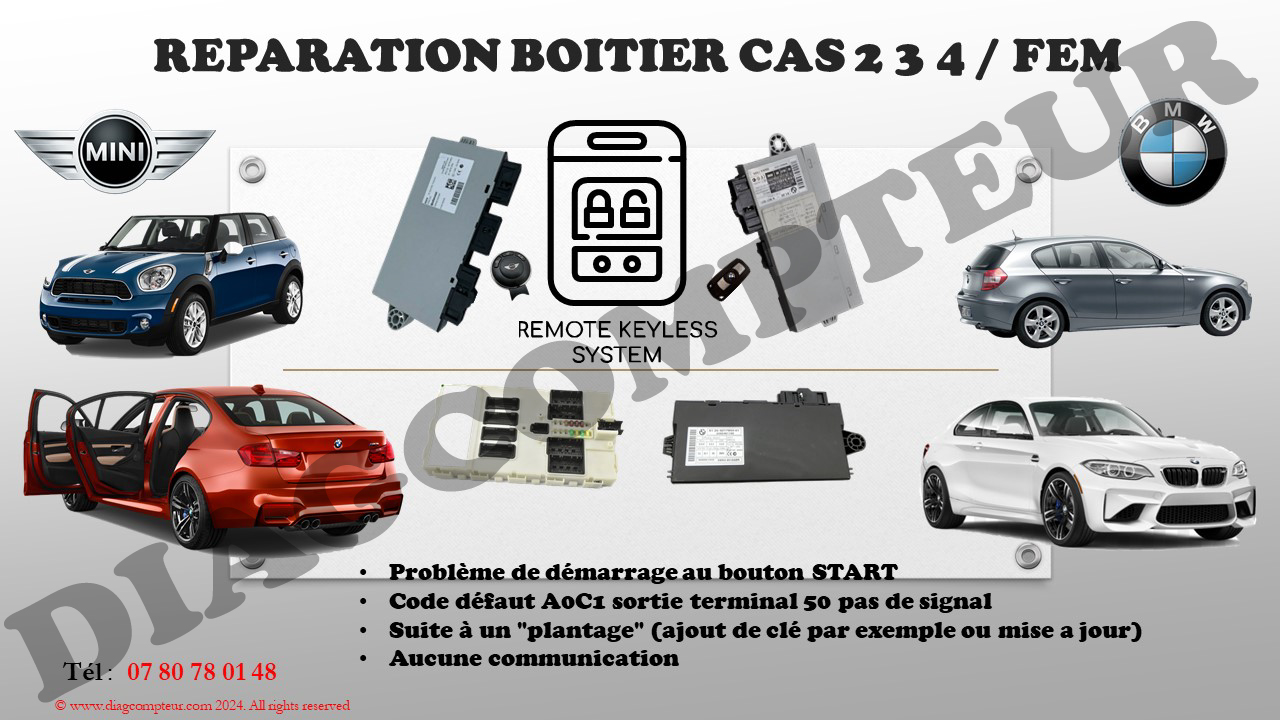 Réparation boitier CAS2 CAS3 CAS4 FEM BDC