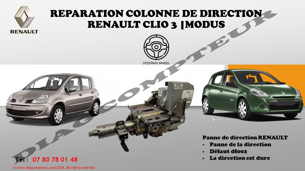 REPARATION COLONNE DE DIRECTON CLIO 3 / MODUS