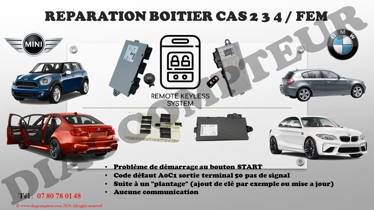 Réparation boitier CAS2 CAS3 CAS4 FEM BDC