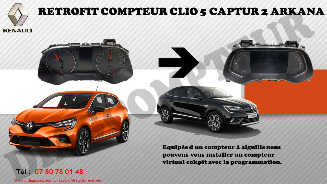 Retrofit compteur clio 5